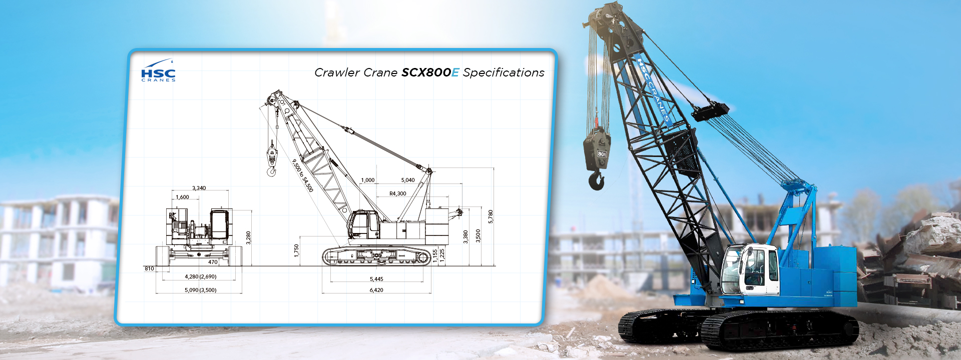 Crawler crane scx800e